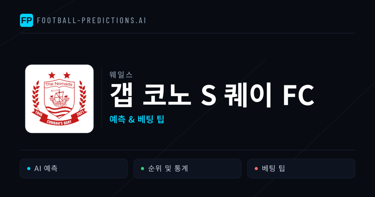 갭 코노 S 퀘이 FC 축구 예측 & 통계