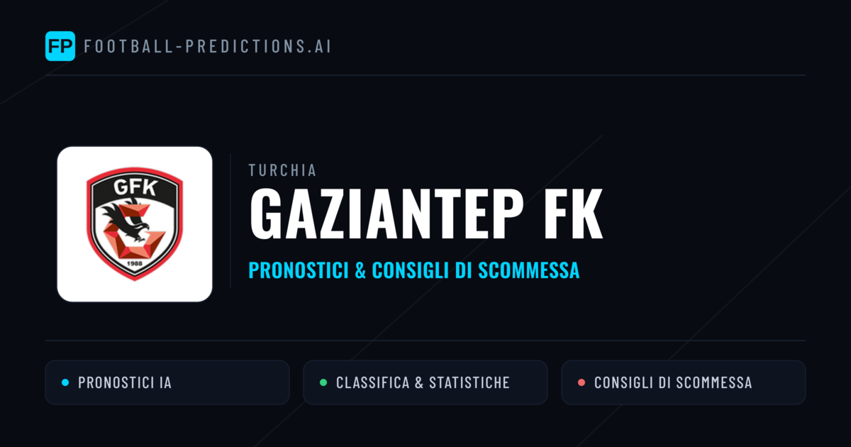 Pronostici e Statistiche Gaziantep FK