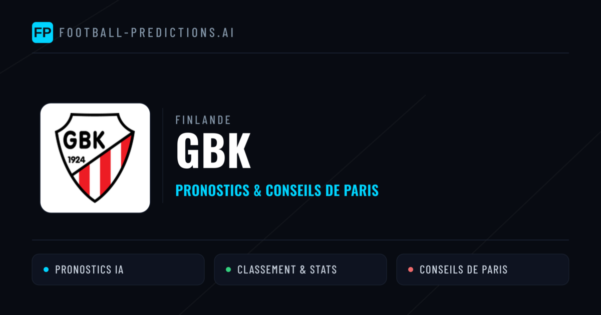 GBK Pronostics & Statistiques