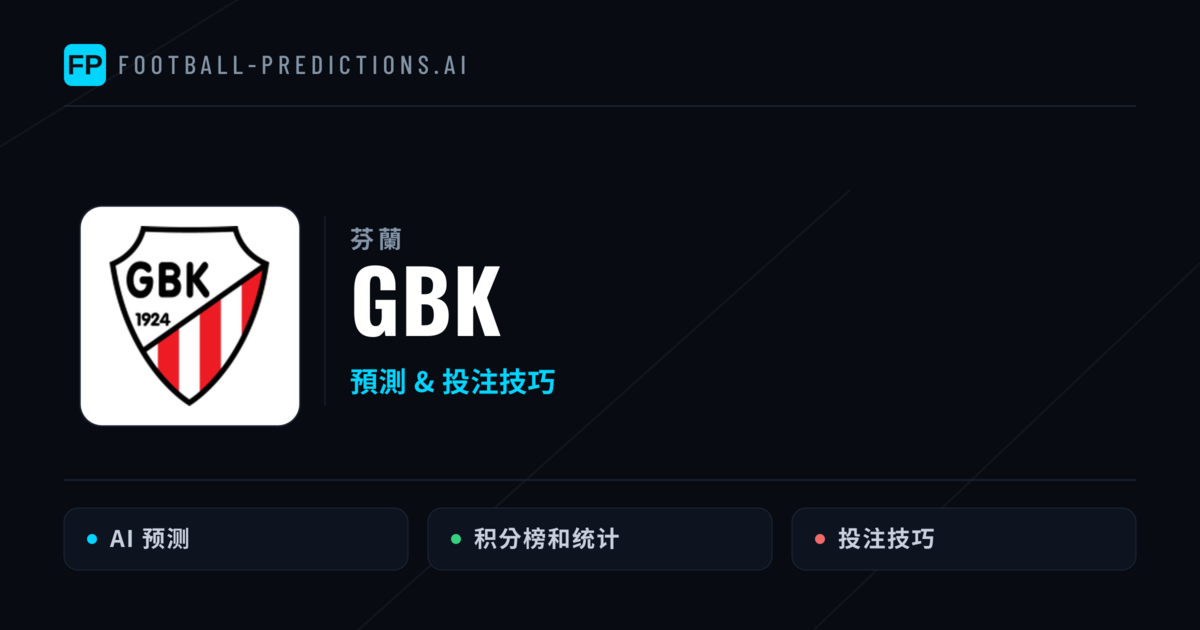 GBK 運彩分析｜足球預測與數據
