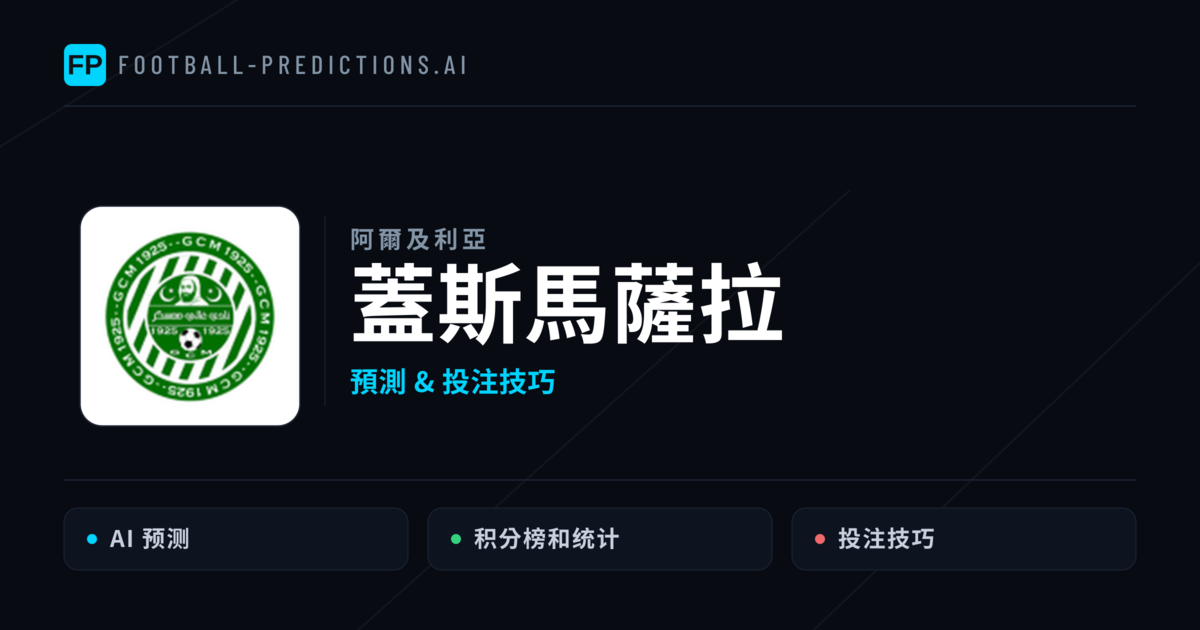 蓋斯馬薩拉 運彩分析｜足球預測與數據