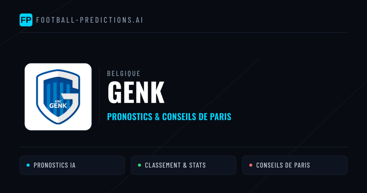 Genk Pronostics & Statistiques