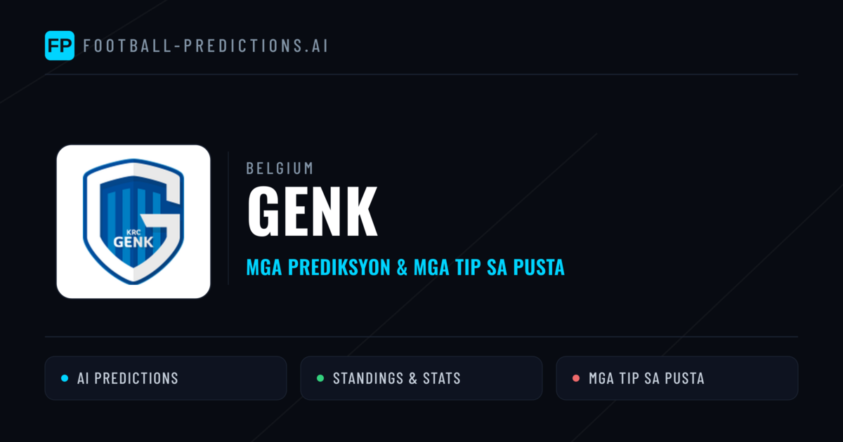 Genk Predictions & Stats