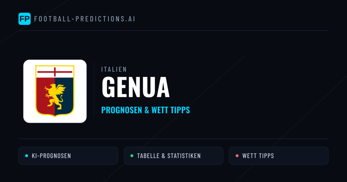 Genua Prognosen & Statistiken