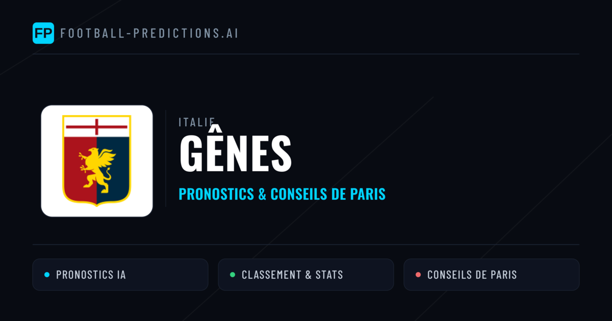 Gênes Pronostics & Statistiques