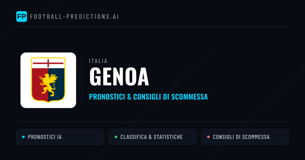 Pronostici e Statistiche Genoa