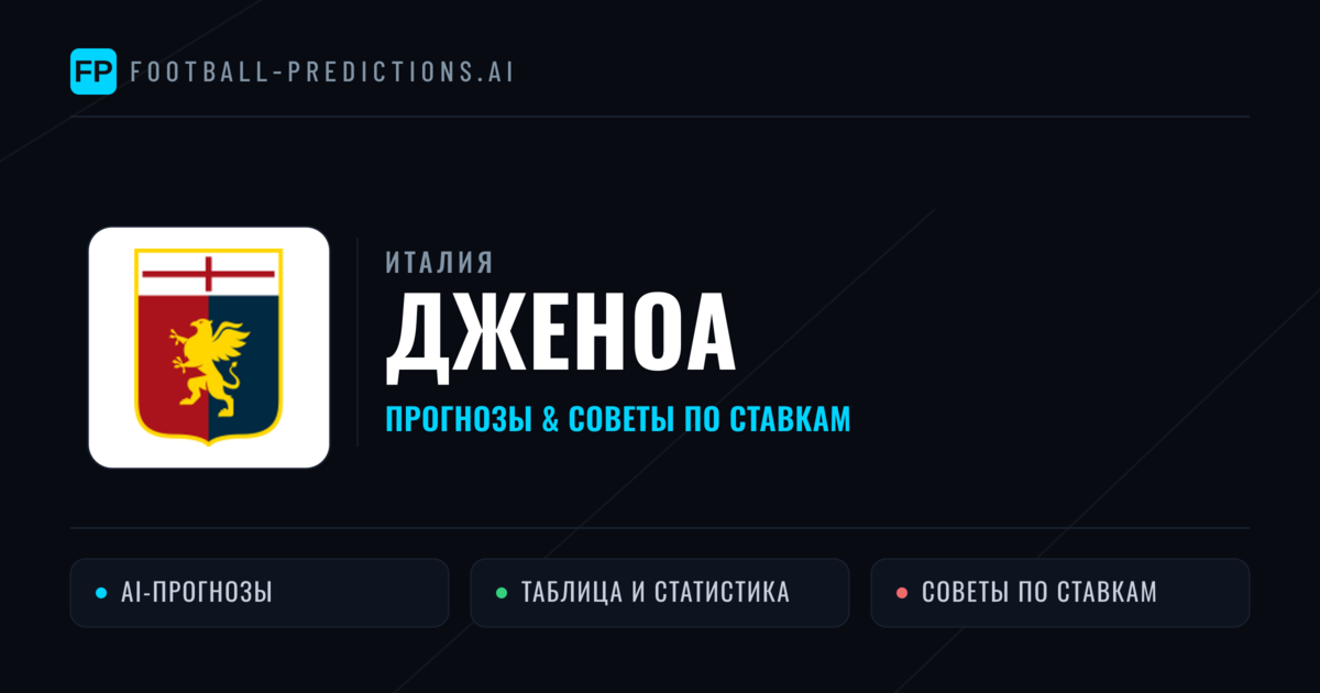 Дженоа прогнозы и статистика