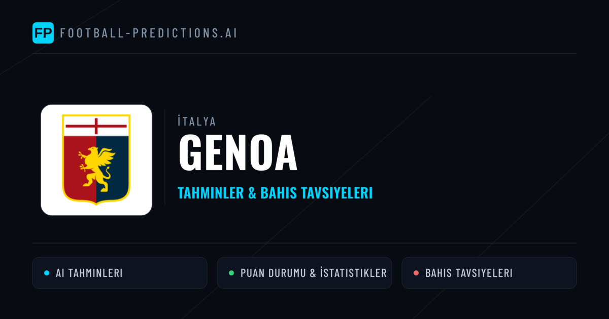 Genoa Tahminleri & İstatistikler