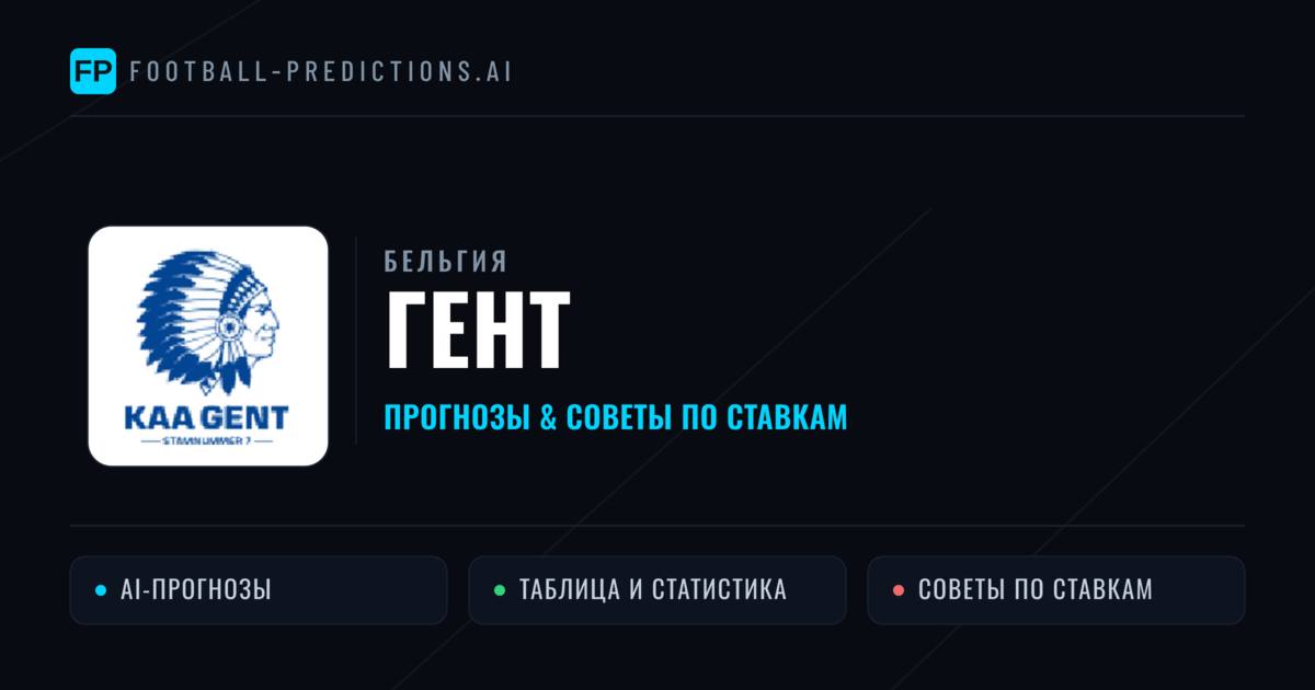 Гент прогнозы и статистика