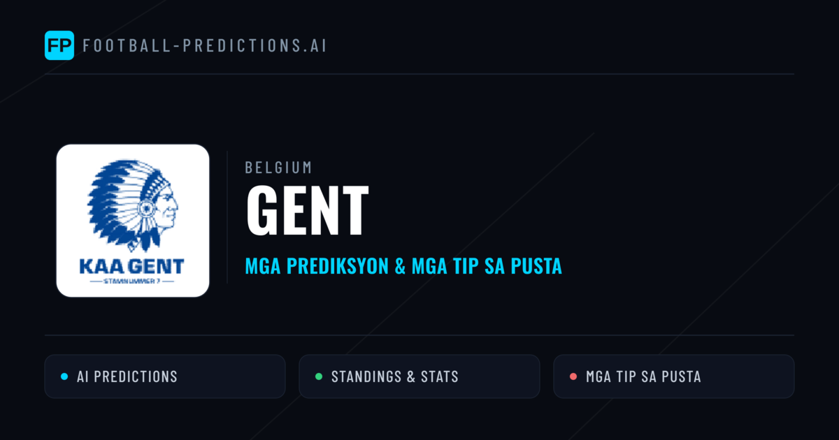 Gent Predictions & Stats