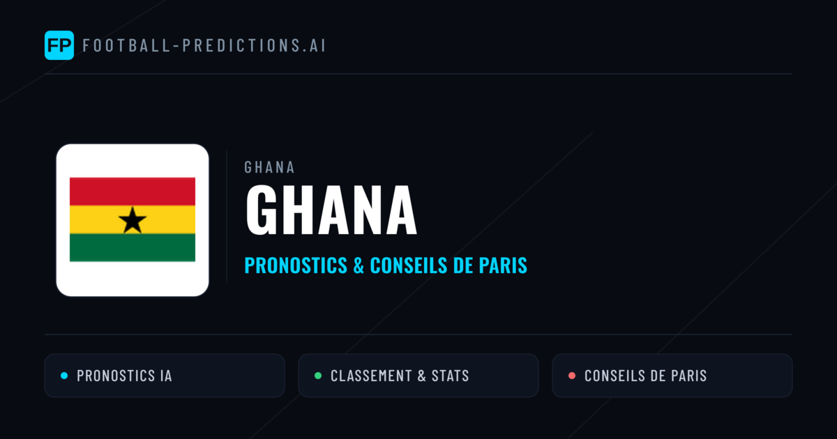 Ghana Pronostics & Statistiques