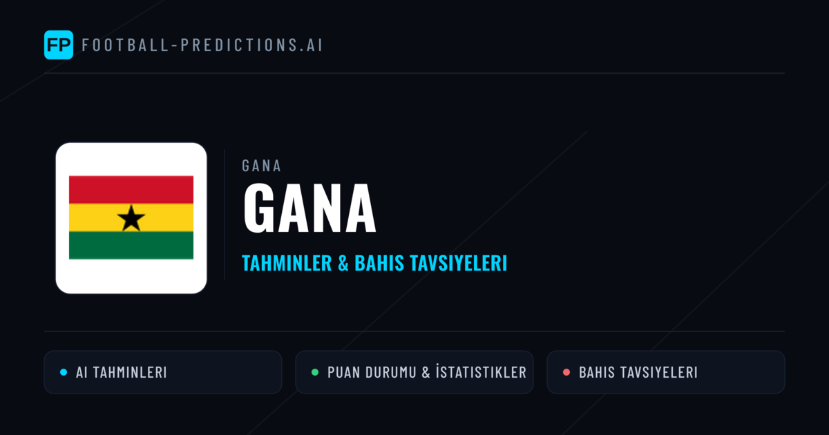 Gana Tahminleri & İstatistikler