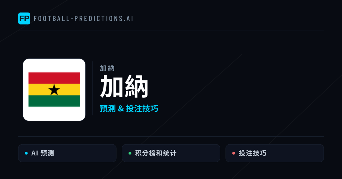 加納 運彩分析|足球預測與數據