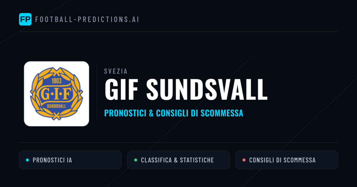 Pronostici e Statistiche GIF Sundsvall