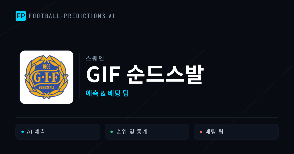 GIF 순드스발 축구 예측 & 통계
