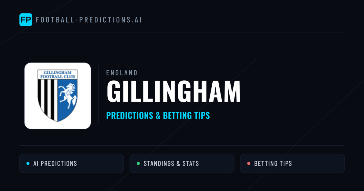 Gillingham Predictions & Stats