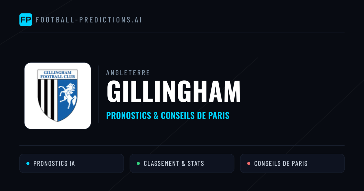 Gillingham Pronostics & Statistiques