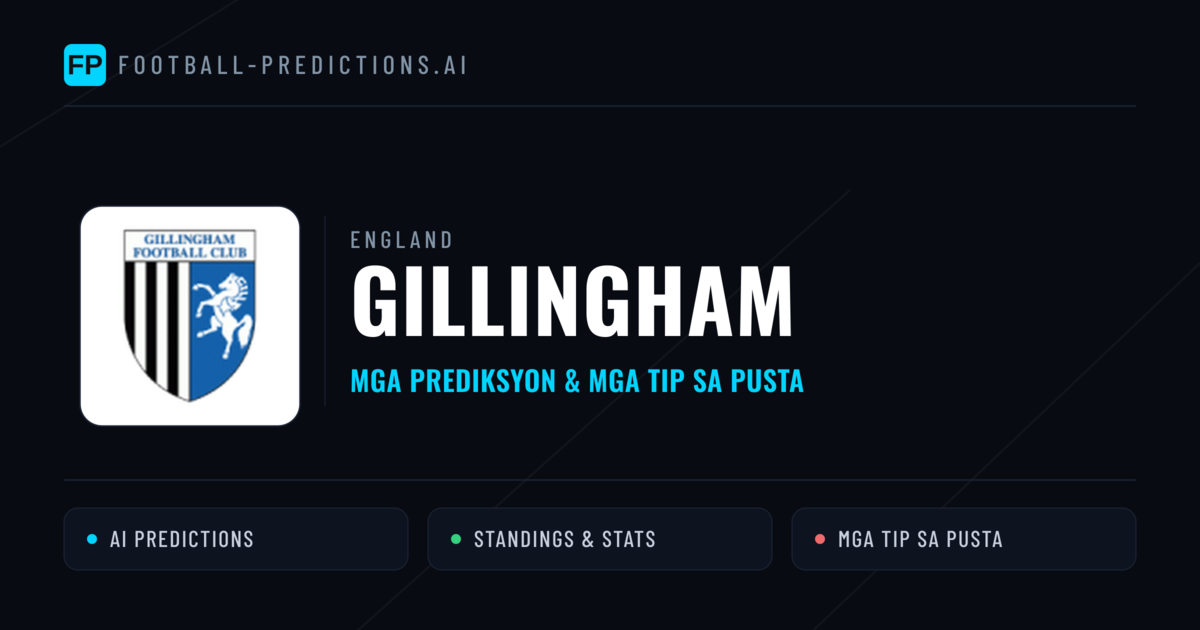 Gillingham Predictions & Stats