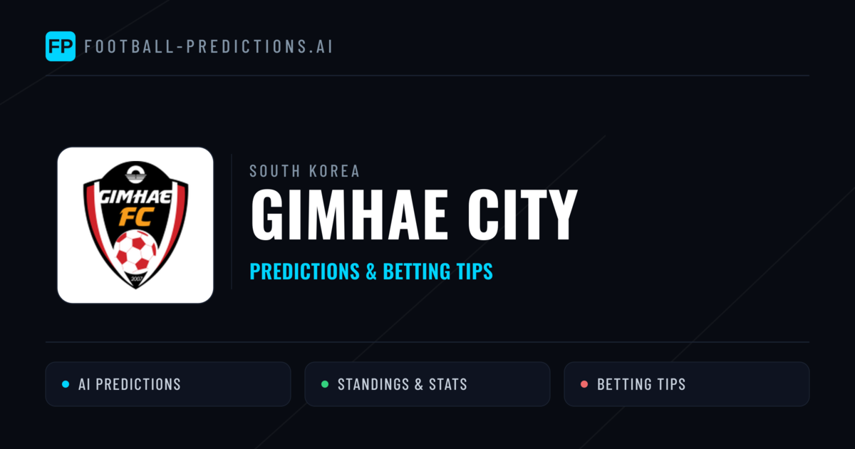 Gimhae City Predictions & Stats
