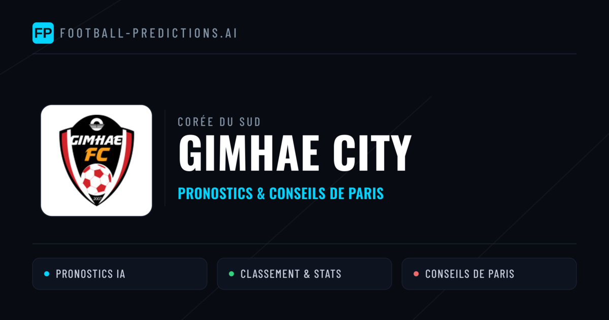 Gimhae City Pronostics & Statistiques
