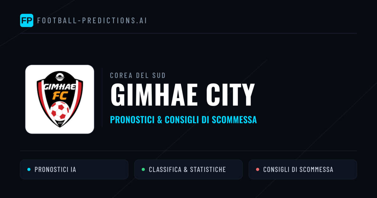 Pronostici e Statistiche Gimhae City