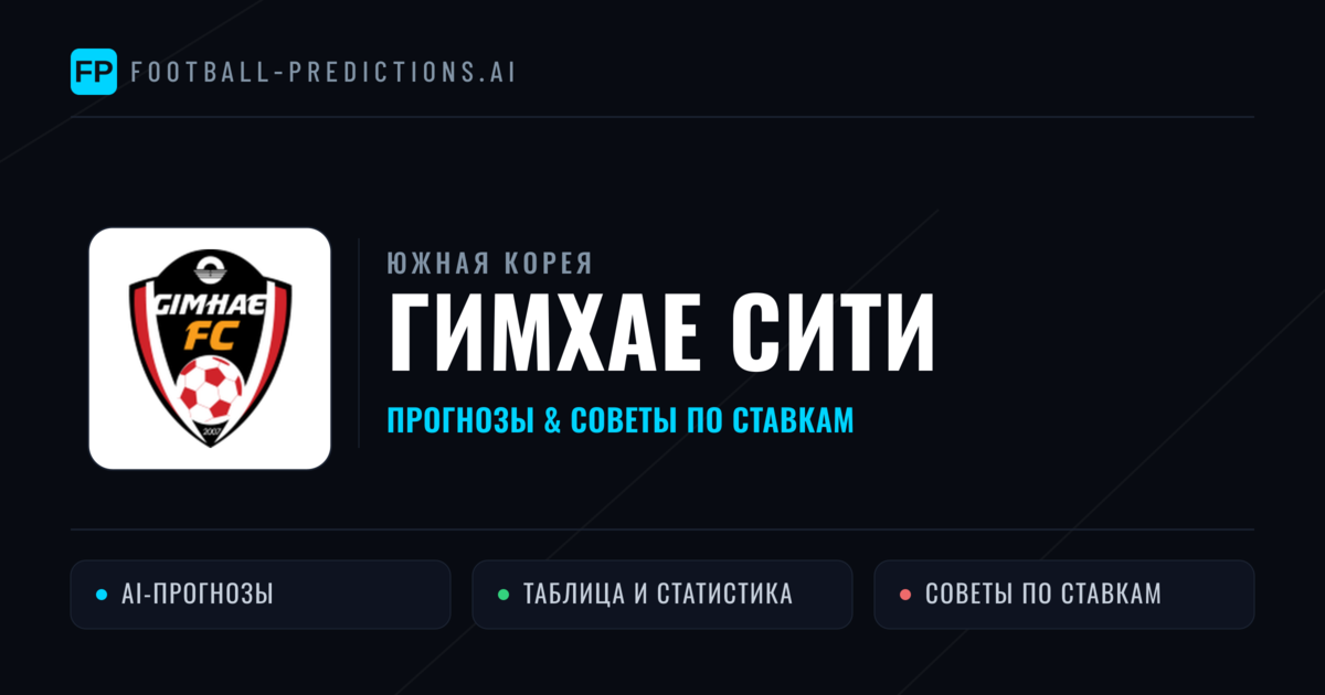 Гимхае Сити прогнозы и статистика