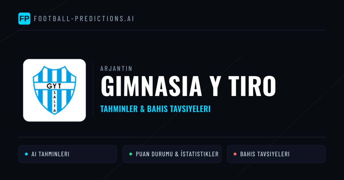 Gimnasia Y Tiro Tahminleri & İstatistikler