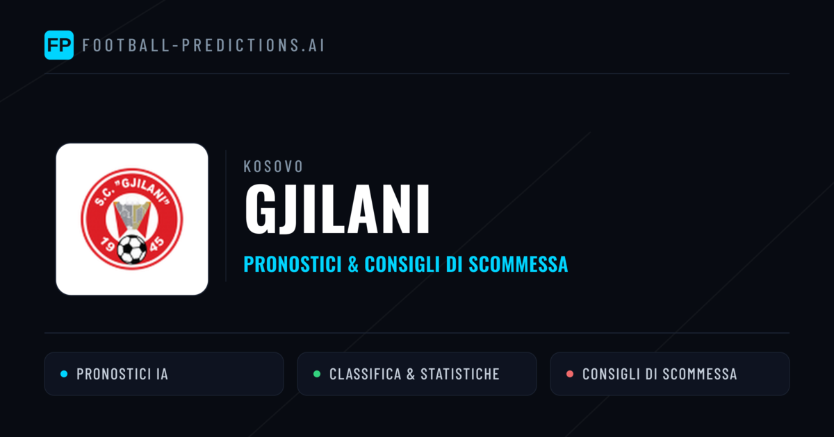 Pronostici e Statistiche Gjilani