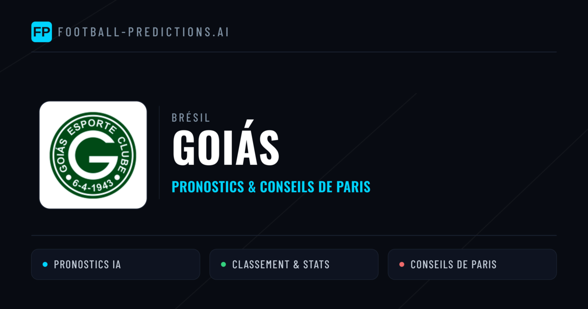 Goiás Pronostics & Statistiques