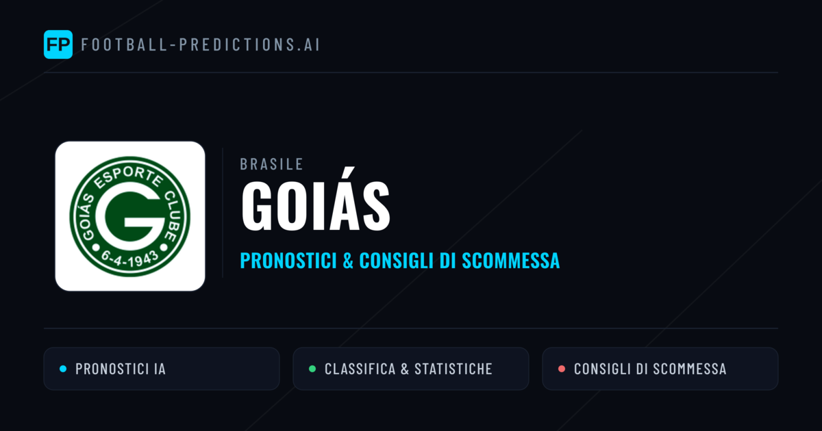 Pronostici e Statistiche Goiás