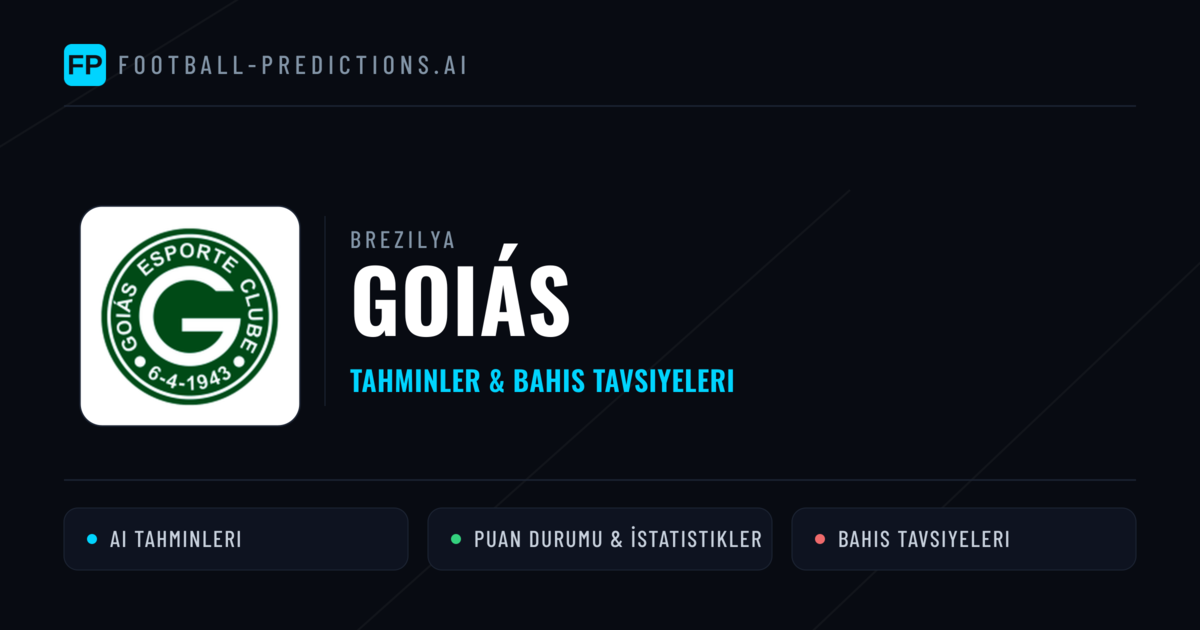 Goiás Tahminleri & İstatistikler