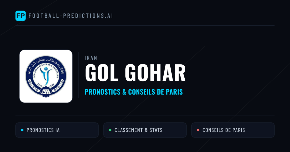 Gol Gohar Pronostics & Statistiques