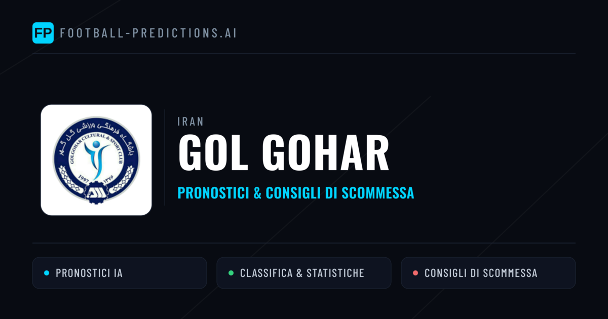 Pronostici e Statistiche Gol Gohar