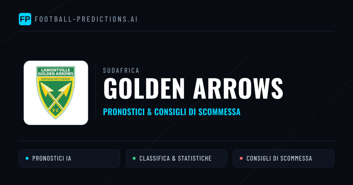 Pronostici e Statistiche Golden Arrows