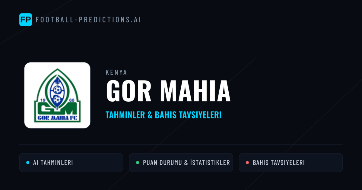 GOR Mahia Tahminleri & İstatistikler