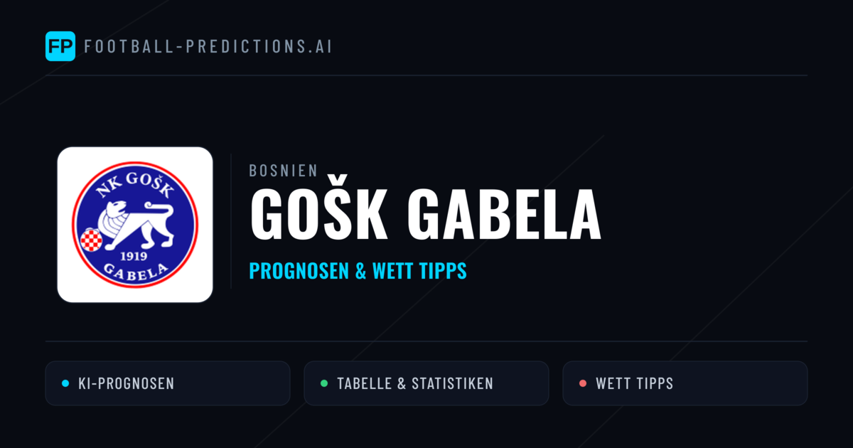 GOŠK Gabela Prognosen & Statistiken