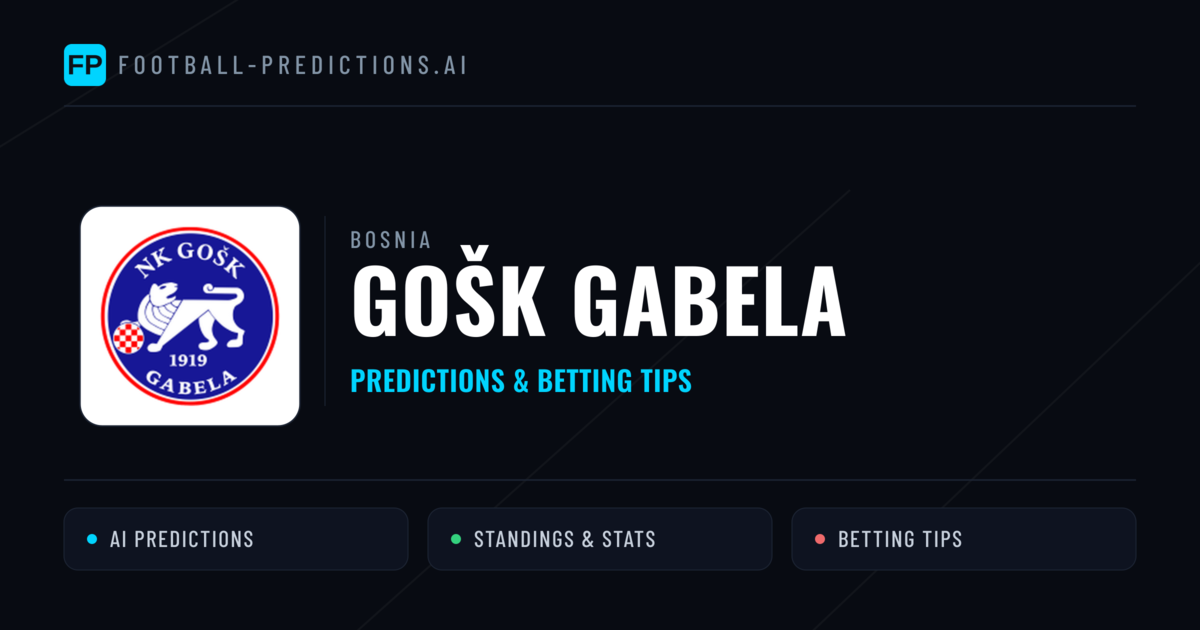 GOŠK Gabela Predictions & Stats