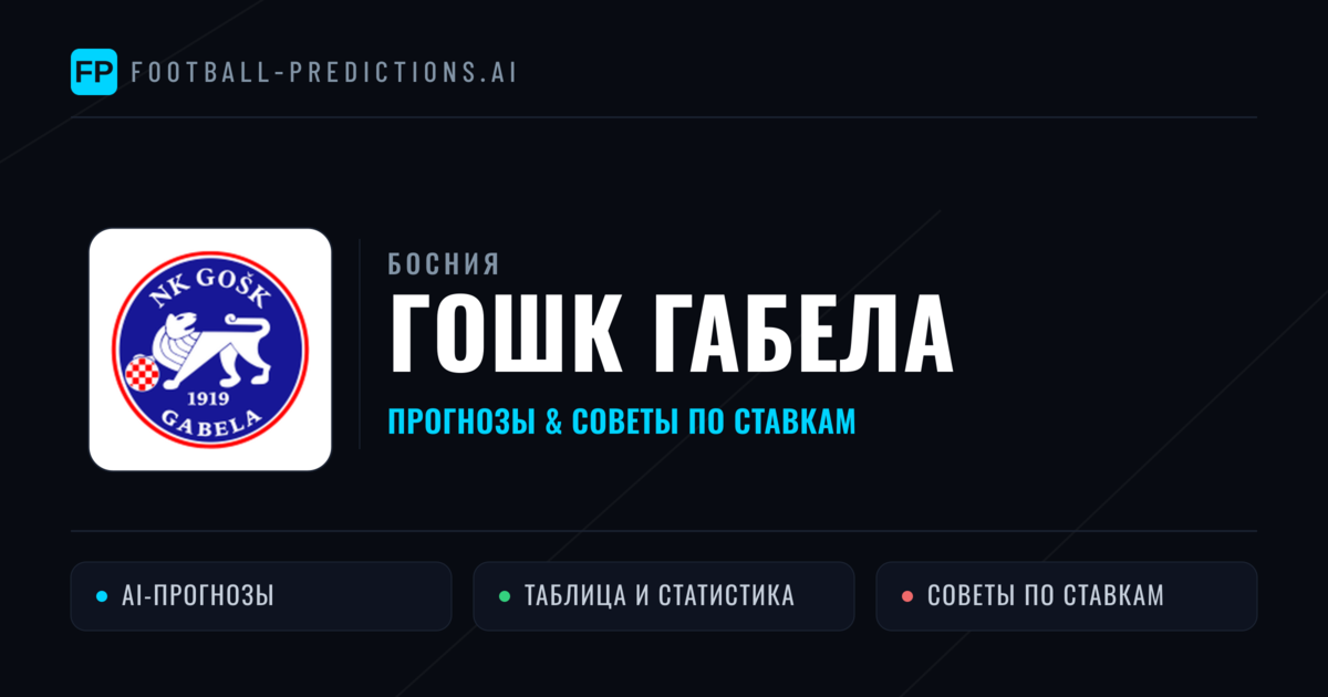 ГОШК Габела прогнозы и статистика