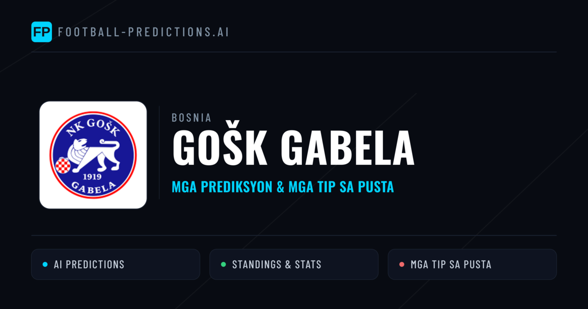 GOŠK Gabela Predictions & Stats