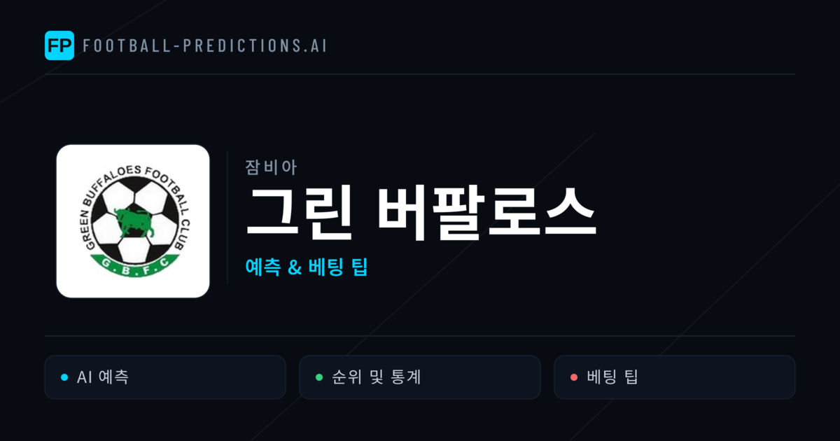 그린 버팔로스 축구 예측 & 통계
