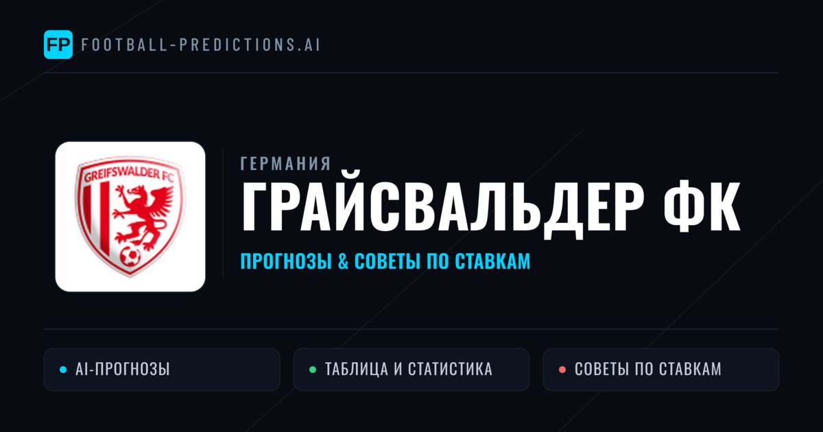 Грайсвальдер ФК прогнозы и статистика