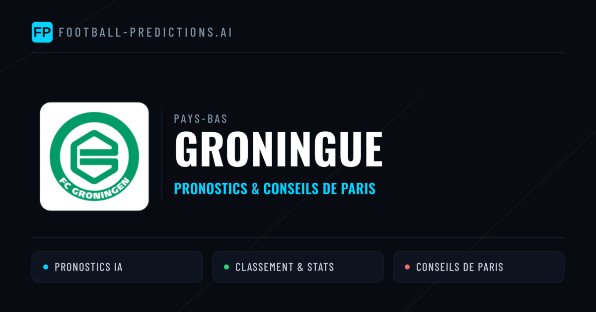 Groningue Pronostics & Statistiques