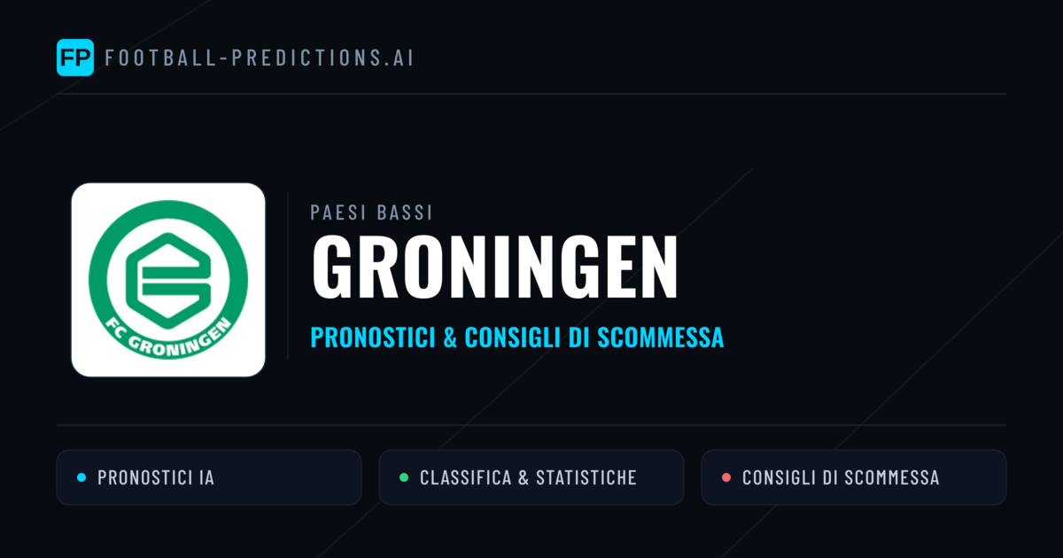 Pronostici e Statistiche Groningen