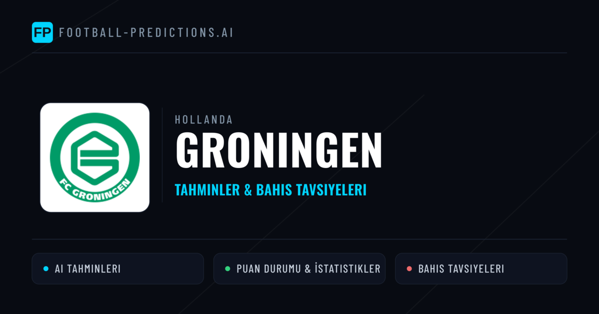 Groningen Tahminleri & İstatistikler