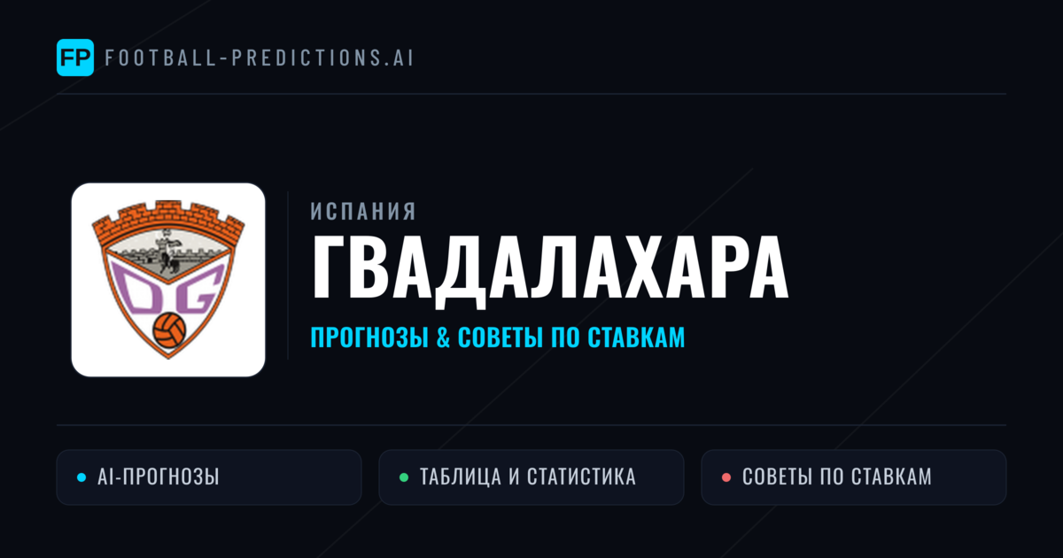 Гвадалахара прогнозы и статистика