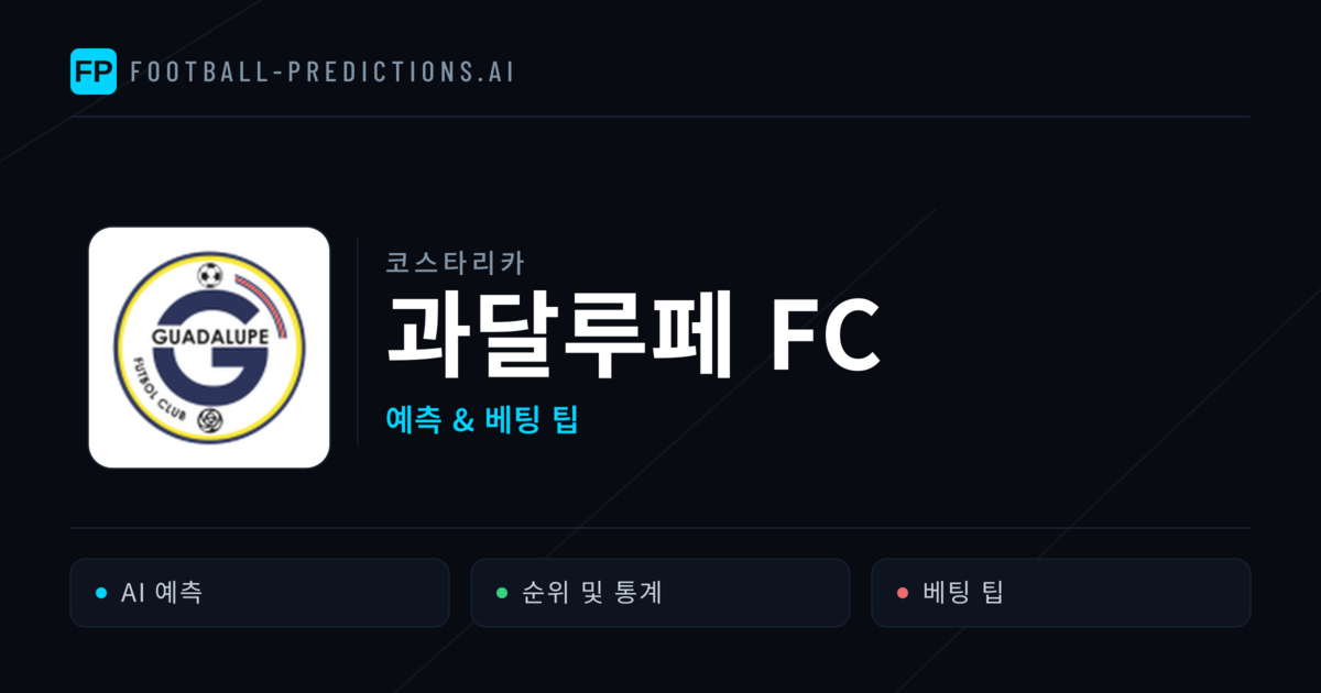 과달루페 FC 축구 예측 & 통계