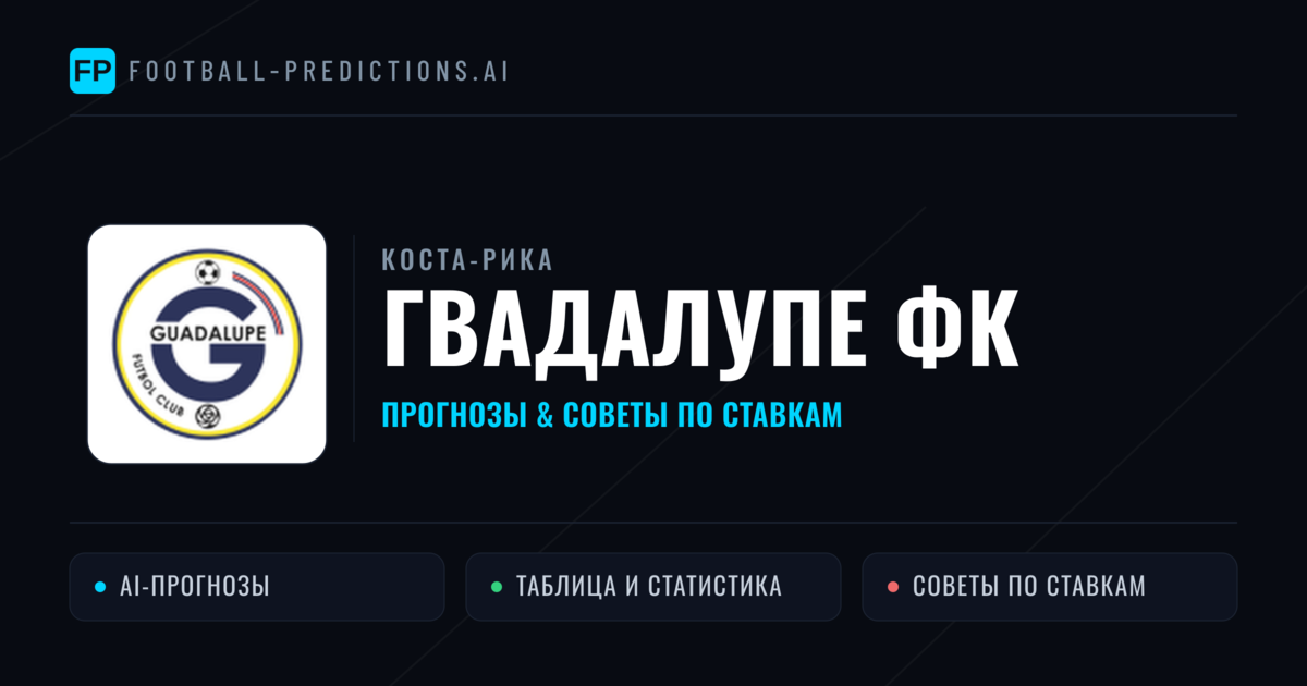 Гвадалупе ФК прогнозы и статистика