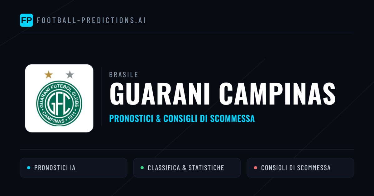 Pronostici e Statistiche Guarani Campinas