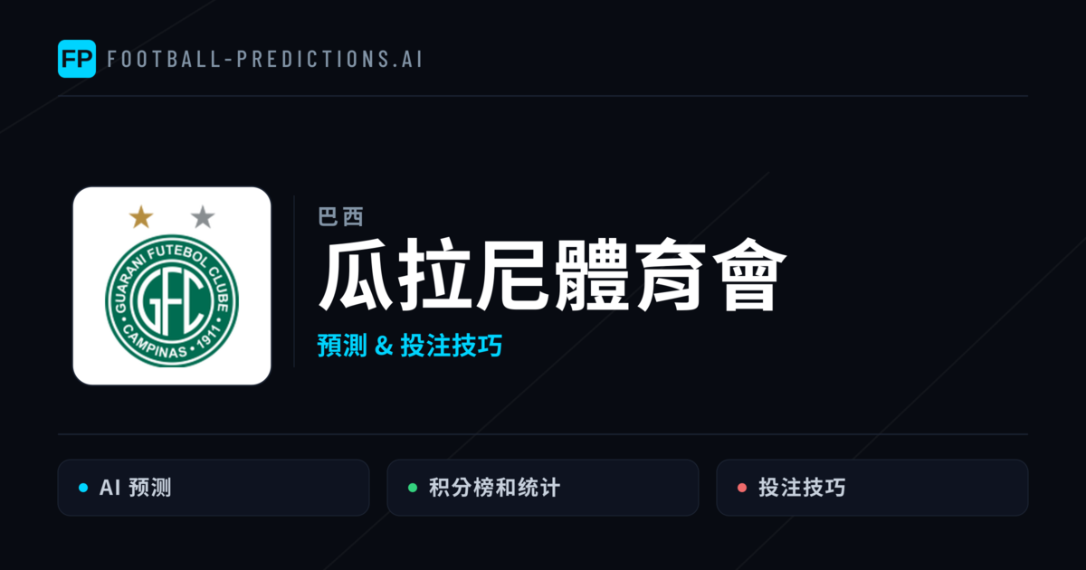 瓜拉尼體育會 運彩分析｜足球預測與數據