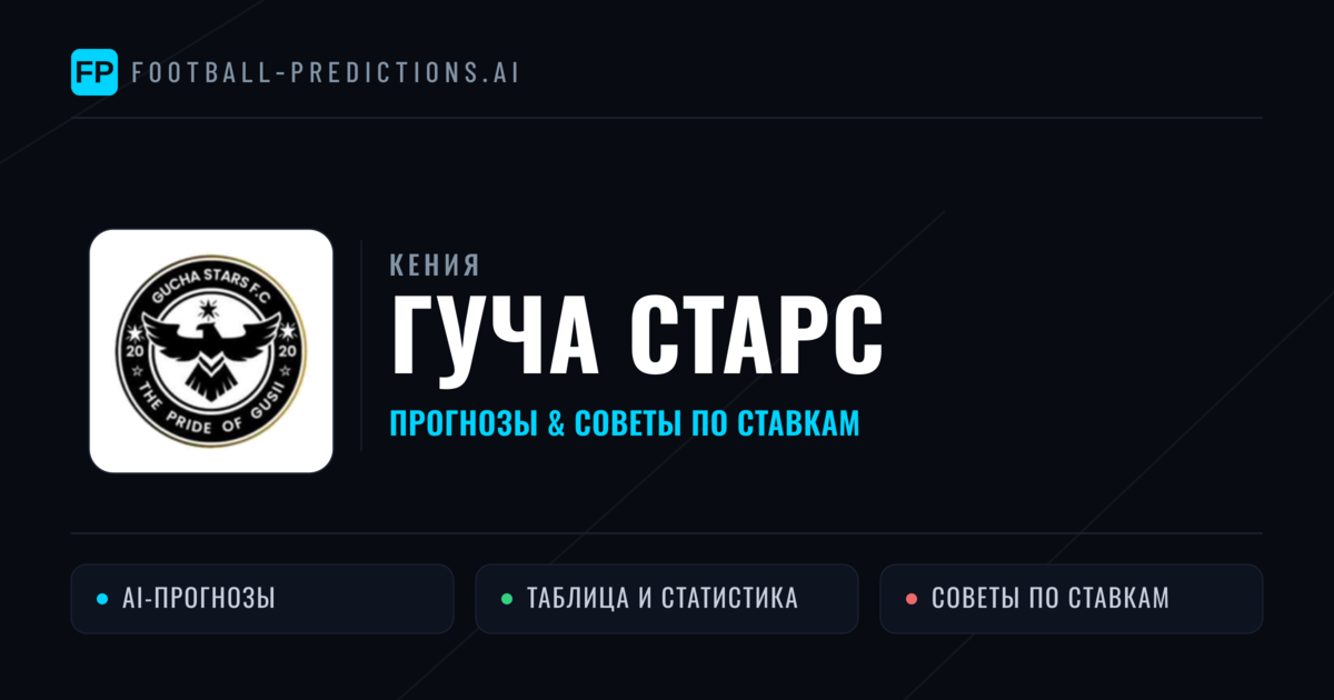 Гуча Старс прогнозы и статистика